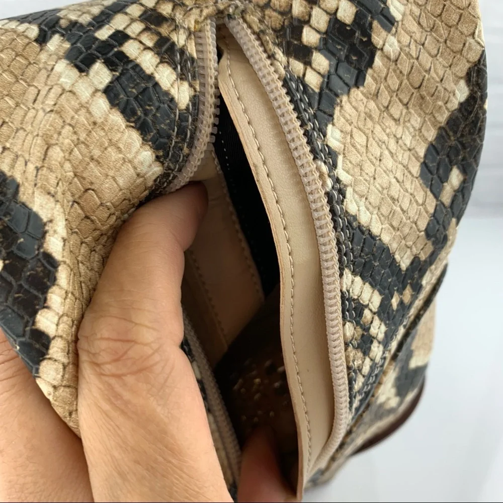 NEW! Vince Camuto Dreven Over The Knee Snake Square Heel Boots Shortbread